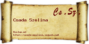 Csada Szelina névjegykártya